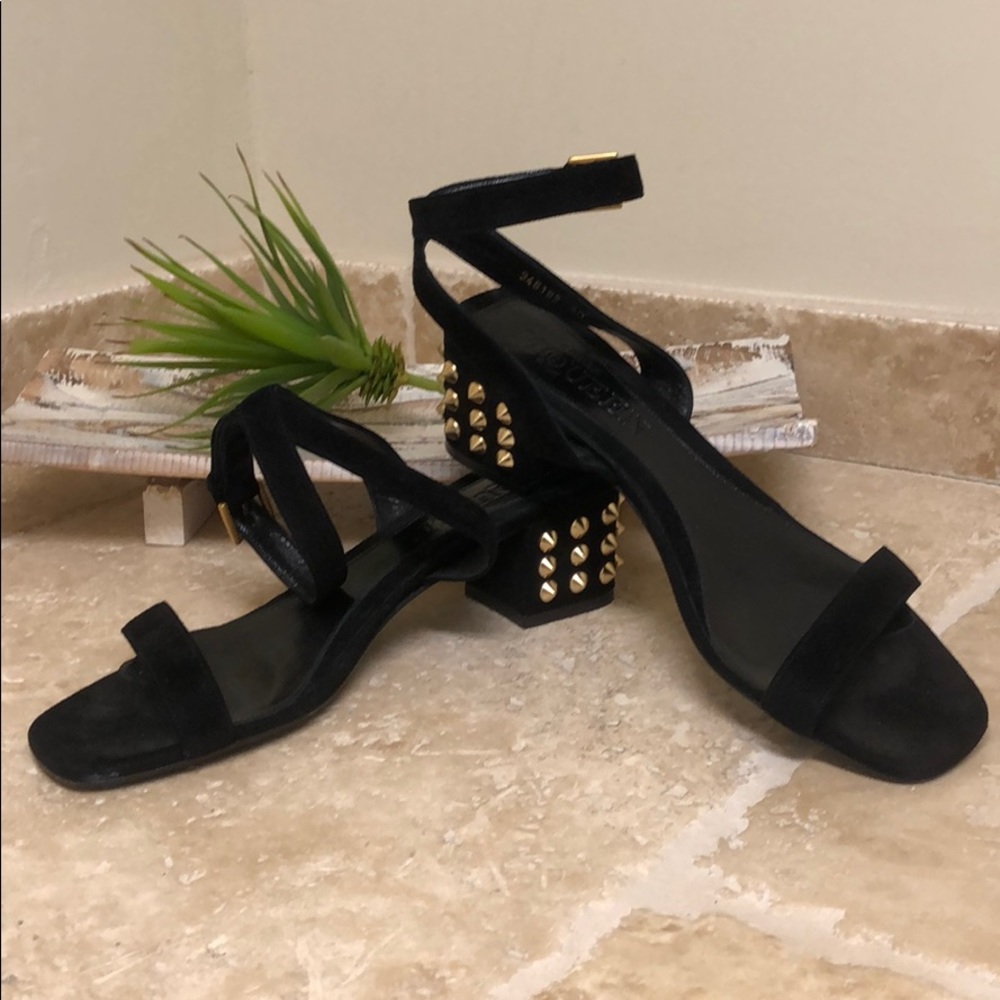 Alexander McQueen Black Studded-heel  Sandals